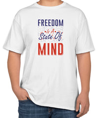 Freedom Is A State of Mind White Cotton T-Shirt | Unisex | S–L