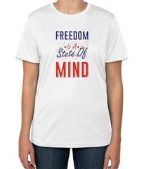 Freedom Is A State of Mind White Cotton T-Shirt | Unisex | S–L