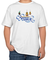 White Cotton "Shree Krishna Janmashtami" T-Shirt | Half Sleeve | Sizes S, M, L