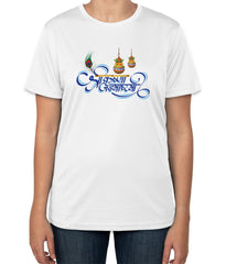 White Cotton "Shree Krishna Janmashtami" T-Shirt | Half Sleeve | Sizes S, M, L