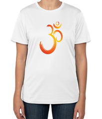 White Cotton T-Shirt with Om Symbol Image for Maha Shivratri | Half Sleeve | Sizes S, M, L