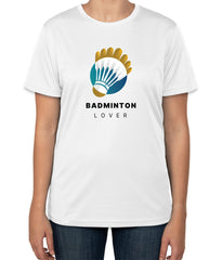White Cotton T-Shirt for Badminton Lovers | Sports Day Apparel | Sizes S, M, L