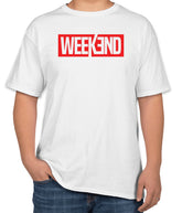 White Cotton "Weekend" T-Shirt | Half Sleeve | Sizes S, M, L