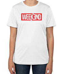 White Cotton "Weekend" T-Shirt | Half Sleeve | Sizes S, M, L