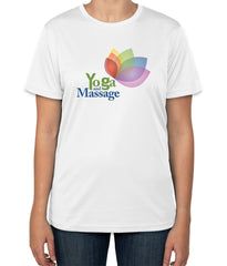White Cotton "Yoga and Massage" T-Shirt | Half Sleeve | Sizes S, M, L