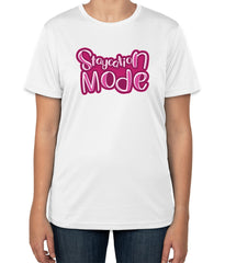 White Cotton "Staycation Mode" T-Shirt | Half Sleeve | Sizes S, M, L