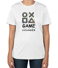 White Cotton "Game Changer" T-Shirt | Half Sleeve | Sizes S, M, L