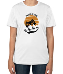 White Cotton "I paused my game to be here" T-Shirt | Half Sleeve | Sizes S, M, L