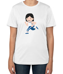 Couple's Jogging T-Shirt Set | White Cotton Tees | Women's and Men's Sizes S, M, L