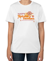 White Cotton T-Shirt for Raksha Bandhan | Happy Raksha Bandhan | Sizes S, M, L