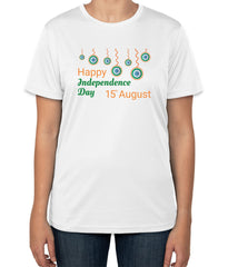 White Cotton T-Shirt for Independence Day | 15th August | Sizes S, M, L