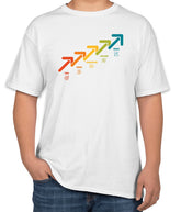 White Cotton T-Shirt with Leadership Motto | Sizes S, M, L