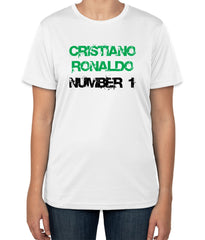 Cristiano Ronaldo Number 1 White Cotton T-Shirt | Sizes S, M, L