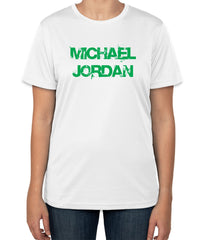 White Cotton T-Shirt with 'Michael Jordan' Text | Team Name T-Shirt | Sizes S, M, L