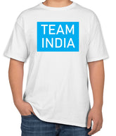White Cotton T-Shirt: Team India | Sizes S, M, L