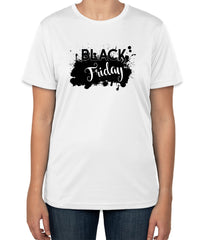 White Cotton T-Shirt for Black Friday | Seasonal Holiday Clothing | Sizes S, M, L