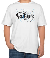 Happy Father’s Day White Cotton T-Shirt | Unisex Tee | Sizes S, M, L