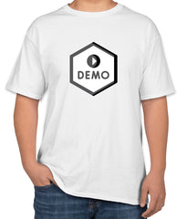 White Cotton T-Shirt for Product Demonstrations | Sizes S, M, L